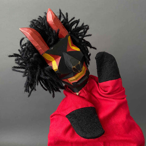DEVIL Hand Puppet by Lotte Sievers-Hahn ~ Germany 60s