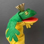 FROG PRINCE Hand Puppet by Lotte Sievers-Hahn ~ 70-80s Rare!