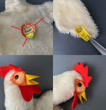 STEIFF Hen Hand Puppet ~ ALL IDs 1968-74 Rare!