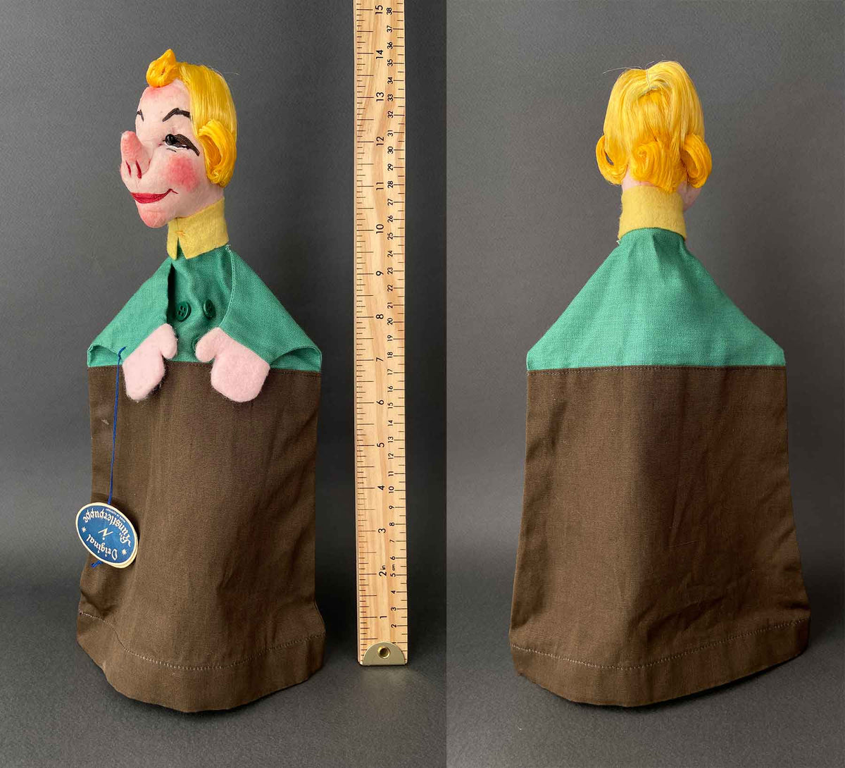Marionnette à Main Vintage Max Et Moritz – Tête En Bois – Rare