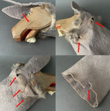 DONKEY Hand Puppet by Lotte Sievers-Hahn ~ Germany 1960s Rare!