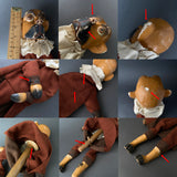 TOBY the Dog Hand Puppet ~ Late 19th c. Punch and Judy Rare!