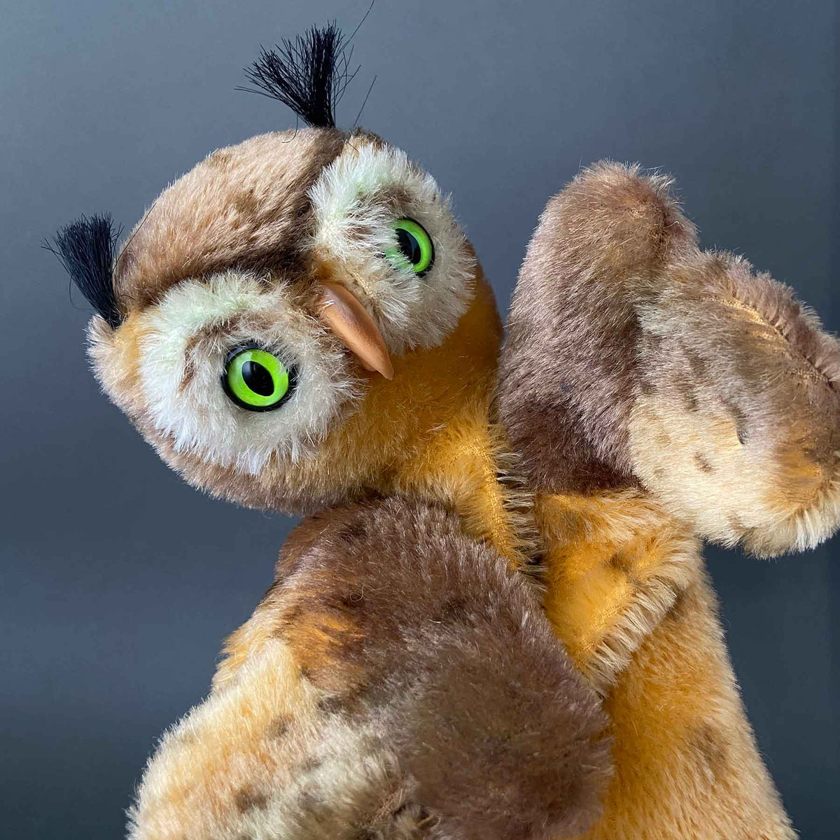 Steiff - シュタイフ★Hand-Owl Wittie 17cm★フクロウのハンドパペット Steiff - シュタイフ☆Hand-Owl Wittie 17cm☆フクロウのハンド