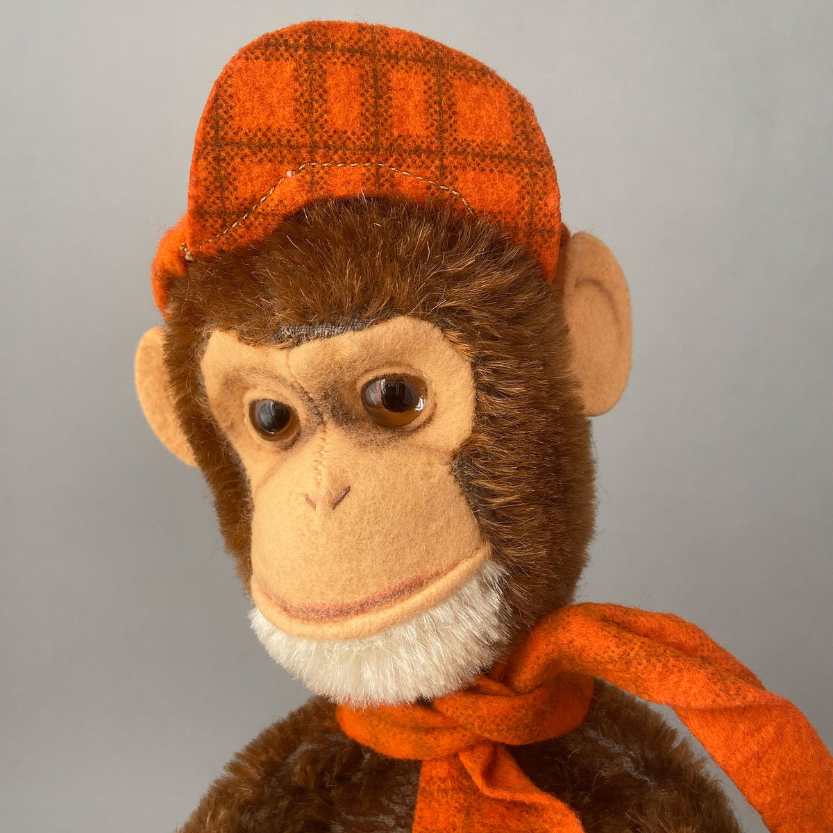 1960年代SCHUCO ビンテージ・モンキー ソフビ・フェイス27cm 01-1950s-Schuco-Monkey-
