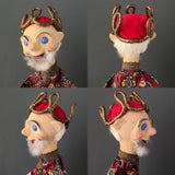 Hand Puppet KING ~ Papier Mache 1960s
