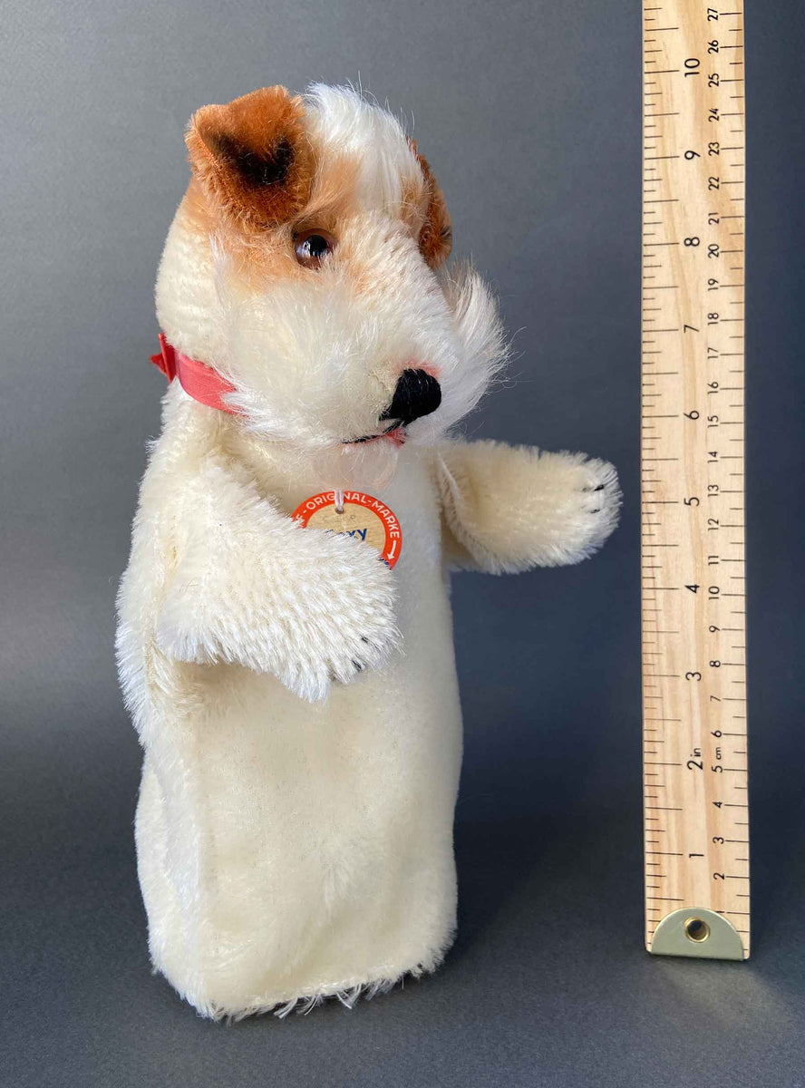 Vintage store 50's Steiff Mohair Dog Foxy Foxterrier Hand Puppet No ID