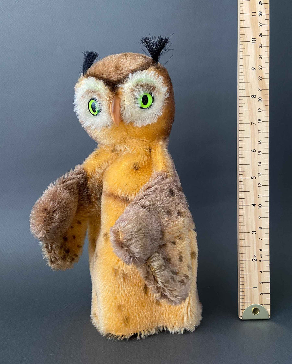 Vintage STEIFF Wittie OWL Hand Puppet ~ 1960-70s – Once Upon