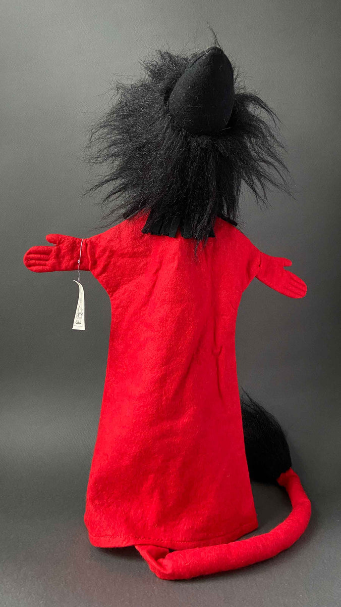Vintage Else Hecht Devil Hand Puppet Doll 1960s Rare! Once Upon A
