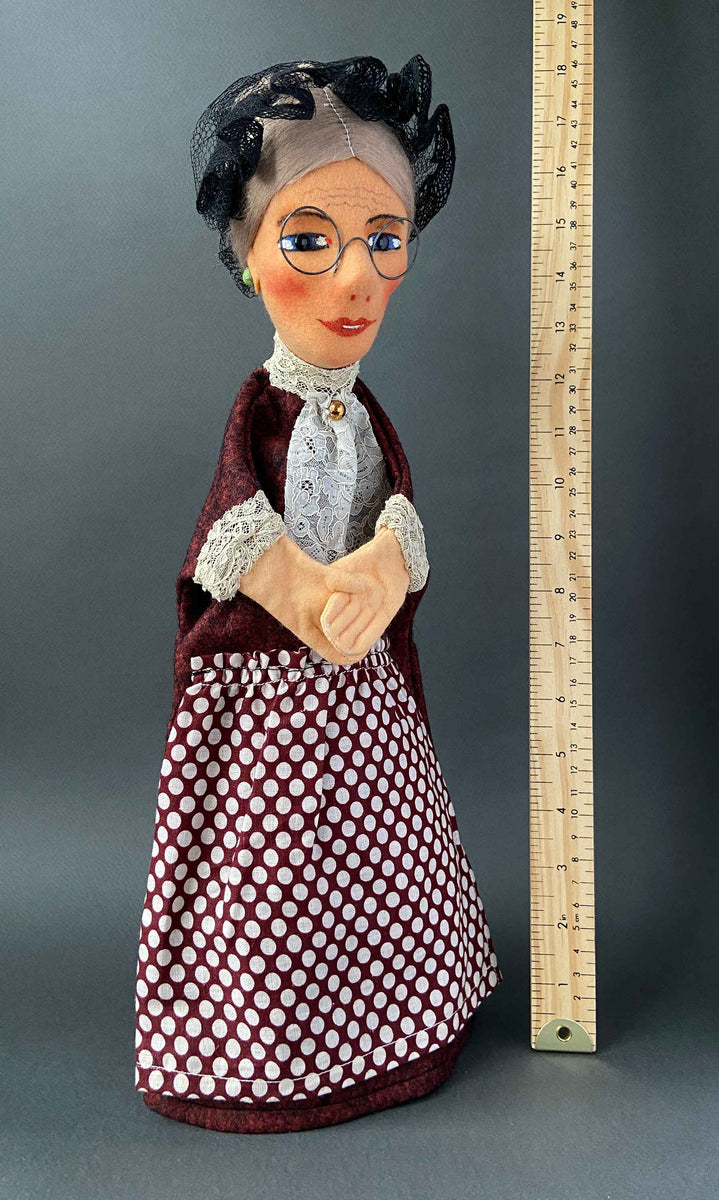 Vintage Else Hecht Grandmother Hand Puppet Doll ~ 1960s Rare