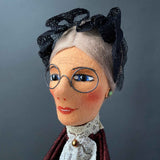 Else Hecht Grandmother Hand Puppet ~ 1960s Rare!