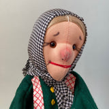 SCHUCO Old Lady Hand Puppet ~ 1950s Rare!