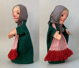 SCHUCO Old Lady Hand Puppet ~ 1950s Rare!