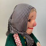 SCHUCO Old Lady Hand Puppet ~ 1950s Rare!