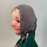 SCHUCO Old Lady Hand Puppet ~ 1950s Rare!