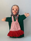 SCHUCO Old Lady Hand Puppet ~ 1950s Rare!