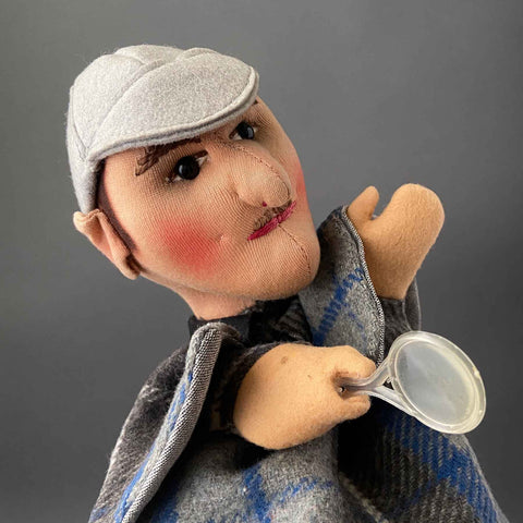 KERSA Sherlock Holmes Hand Puppet ~ 1960s Rare!