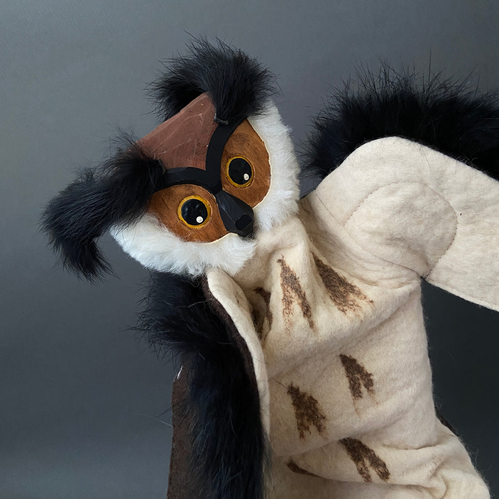 Sieve Puppet Vintage OWL Hand Puppet by Lotte Sievers-Hahn ~ 1960s – Once Upon A Puppet