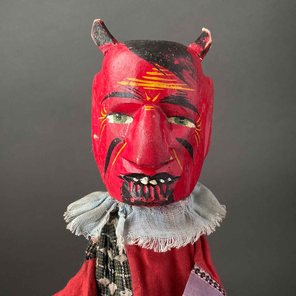 DEVIL Hand Puppet ~ Early 1900s Punch and Judy Show – Once Upon A Puppet