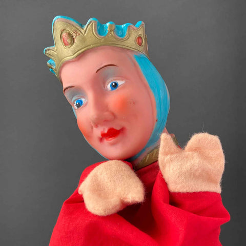 3 Vintage 1970s Hand Puppets Devil King Queen Vintage Toy 