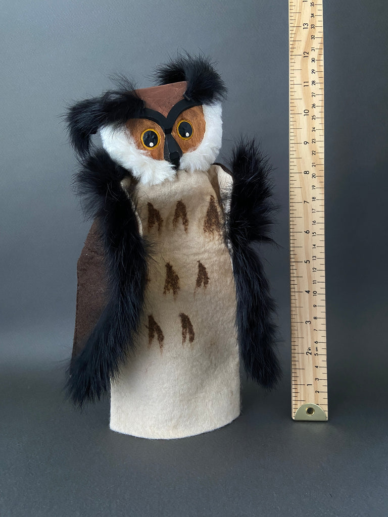 Sieve Puppet Vintage OWL Hand Puppet by Lotte Sievers-Hahn ~ 1960s – Once Upon A Puppet