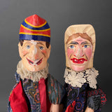 Mr PUNCH and JUDY Hand Puppets ~ Early 1900s Rare!