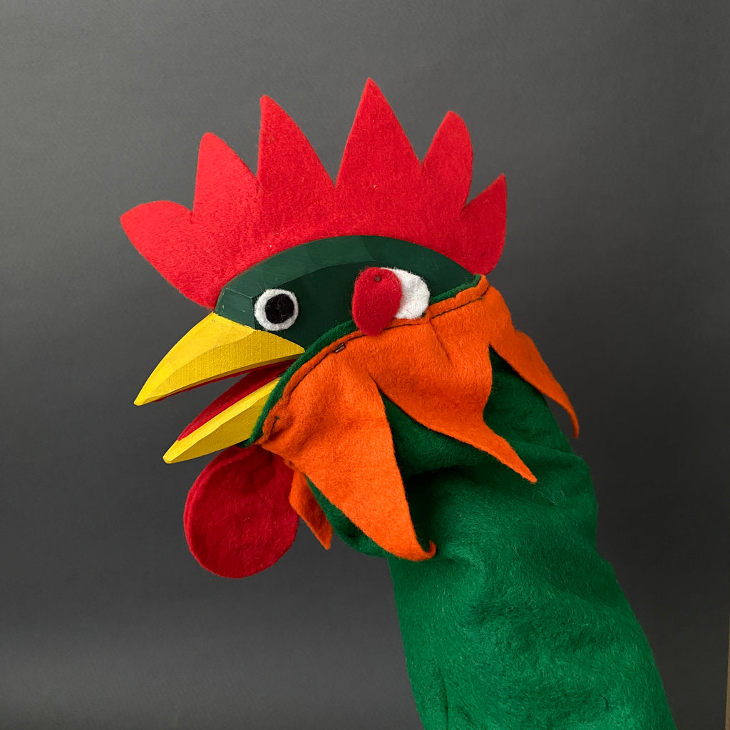 Sieve Puppet Vintage ROOSTER Hand Puppet by Lotte Sievers-Hahn ~ 1970-80s – Once ...