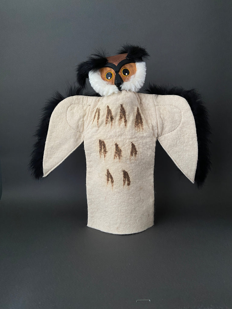 Sieve Puppet Vintage OWL Hand Puppet by Lotte Sievers-Hahn ~ 1960s – Once Upon A Puppet