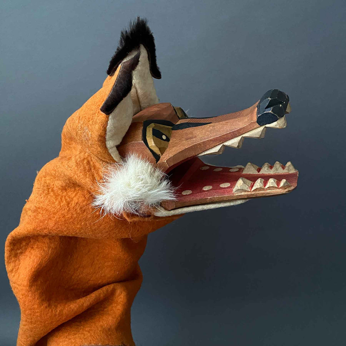 Sieve Puppet Vintage FOX Hand Puppet by Lotte Sievers-Hahn ~ 1960s – Once Upon A Puppet