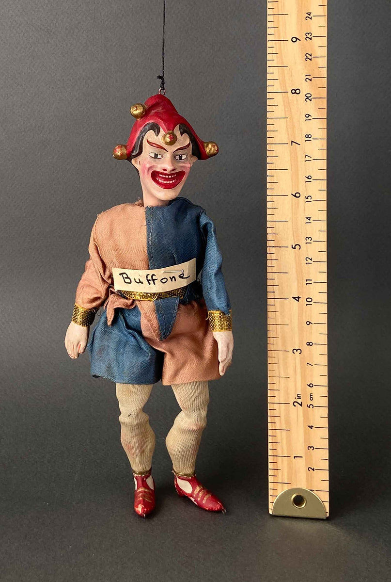 JESTER Buffone Antique Toy Marionette ~ Italy 1930s – Once Upon A Puppet