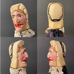 Mr PUNCH and JUDY Hand Puppets ~ Early 1900s Rare!