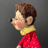 MICKI Hedgehog Hand Puppet by Curt Meissner ~ 1950s Rare!