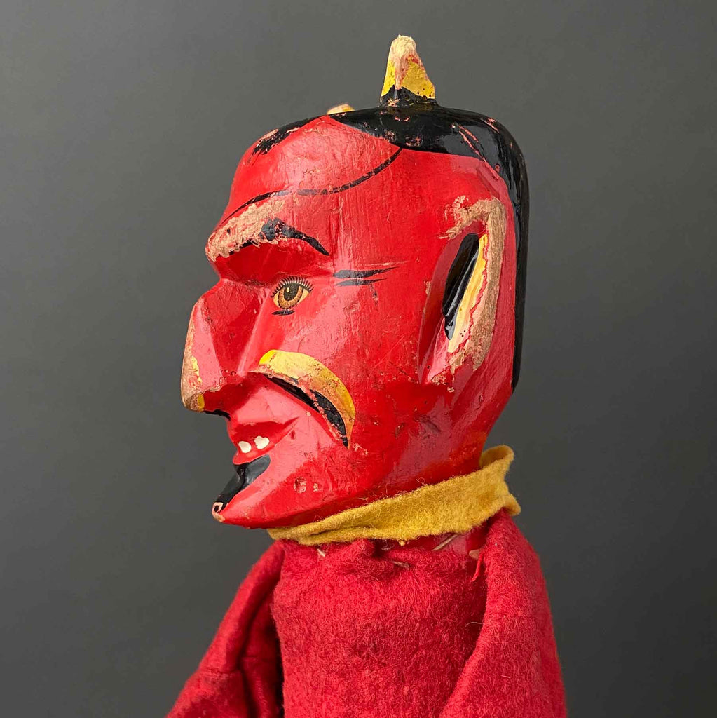 DEVIL Hand Puppet ~ 1960s Punch and Judy Show – Once Upon A Puppet