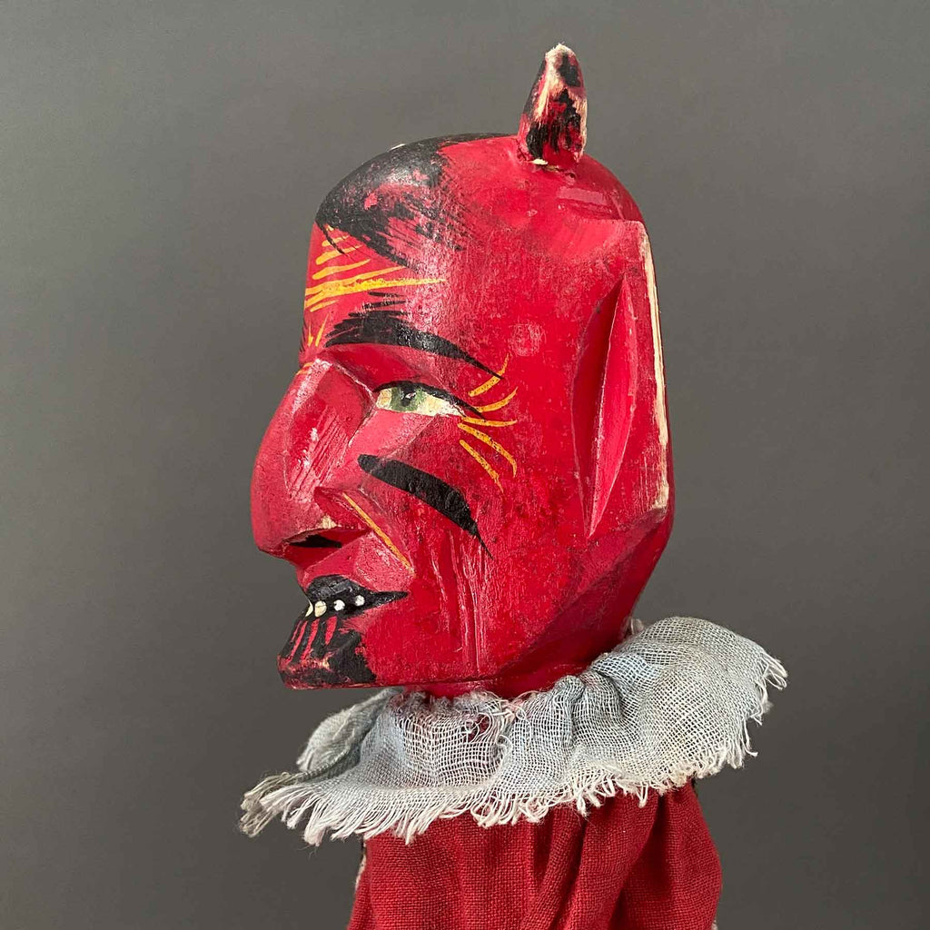 DEVIL Hand Puppet ~ Early 1900s Punch and Judy Show – Once Upon A Puppet
