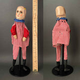 PRETTY POLLY and GENTLEMAN Hand Puppets ~ Early 1900s Punch and Judy