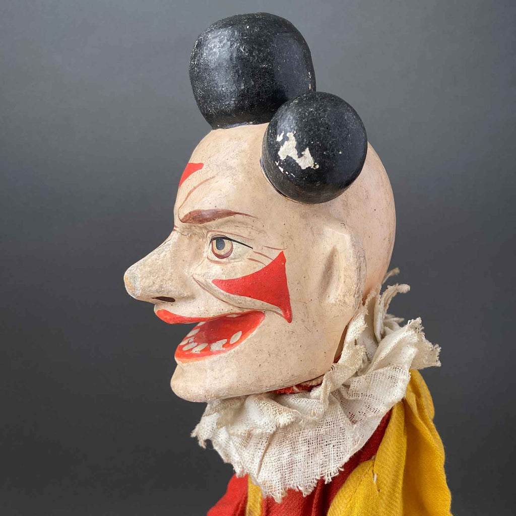 Old Puppet C Reddy Antique JOEY the CLOWN Hand Puppet ~ Late 1800s Punch and Judy Rare ...