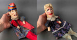 Mr PUNCH and JUDY Hand Puppets ~ Early 1900s Rare!