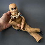 SKELETON Hand Puppet ~ Early-mid 1900s Punch and Judy Rare!