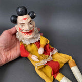 JOEY the CLOWN Hand Puppet ~ Late 1800s Punch and Judy Rare!