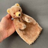CLEMENS Teddy Bear Hand Puppet ~ 1950s Rare!
