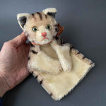 STEIFF Tabby Cat Hand Puppet ~ 1950-60s