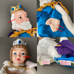 DAKIN King Friday and Queen Sara Saturday Hand Puppets ~ 1988