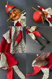 Mr PUNCH and JUDY Hand Puppets ~ Early 1900s Rare!