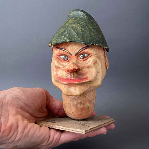 Figurehead Puppet Vintage Hand Puppet Head ~ Circa 1940s Unique! – Once Upon A Puppet