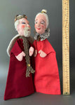 KING and QUEEN Hand Puppets by Curt Meissner ~ 1960s