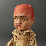 Boy Hand Puppet ~ Late 19th c. Punch and Judy Rare!