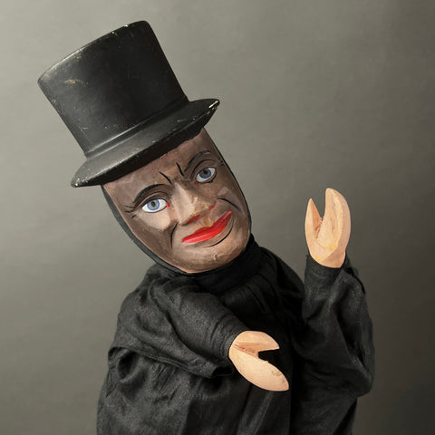 CHIMNEY SWEEP Hand Puppet ~ Early 20th c. Punch and Judy Rare!