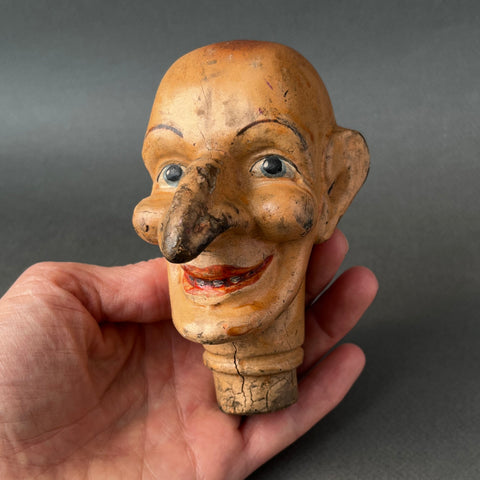 Mr Punch Hand Puppet Head ~ Mid 20th Century Rare!