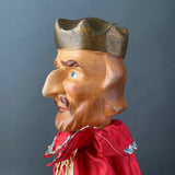 King Hand Puppet ~ Mid 20th Century Rare!