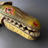 Large CROCODILE Hand Puppet ~ Late 19th c. Punch and Judy Rare!