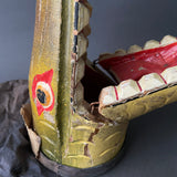 Large CROCODILE Hand Puppet ~ Late 19th c. Punch and Judy Rare!